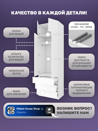 Шкаф распашной Куб 30