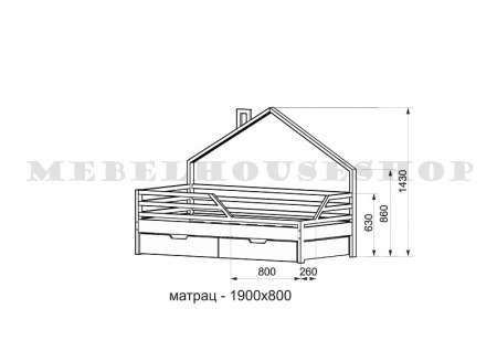 Кровать детская Домик-4